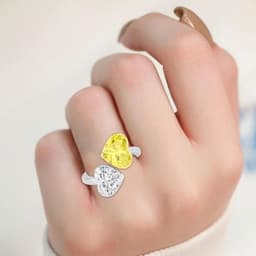 14K Yellow & White Gold Lab Grown Diamond RING 8.08 ctw SJR61164HT-8.00CT