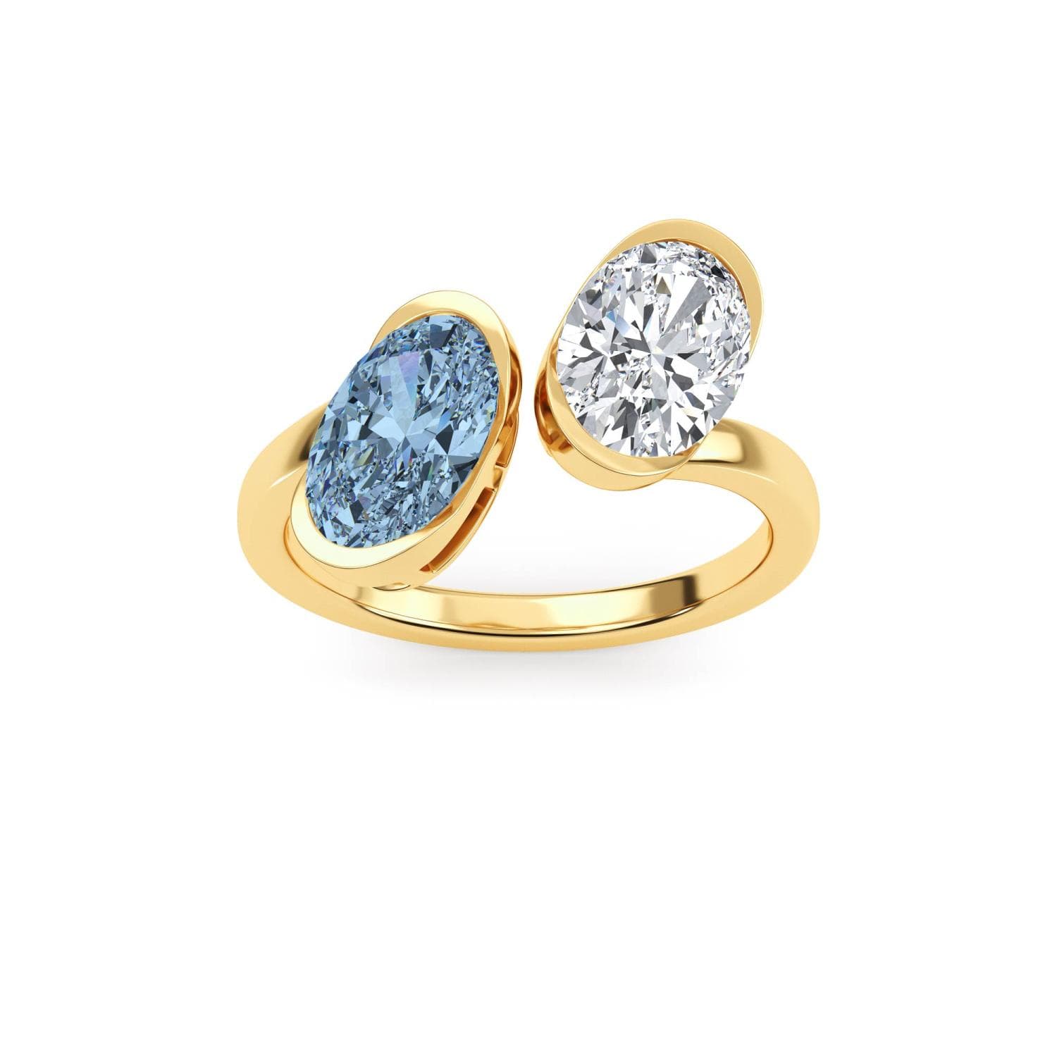 14K Yellow Gold Lab Grown Diamond RING 2.48 ctw SJR61477OV-2.50CT