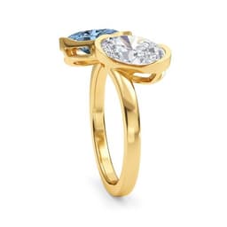 14K Yellow Gold Lab Grown Diamond RING 2.48 ctw SJR61477OV-2.50CT