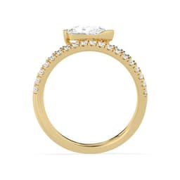 14K Yellow Gold Lab Grown Diamond ENGAGEMENT RINGS 1.27 ctw SJR62414PE-1.00CT