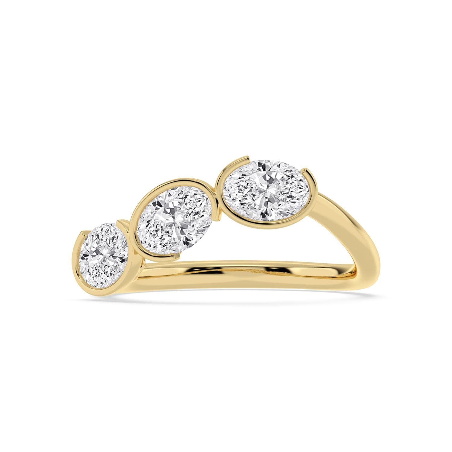 14K Yellow Gold Lab Grown Diamond RING 1.60 ctw SJR62420OV-1.63CT
