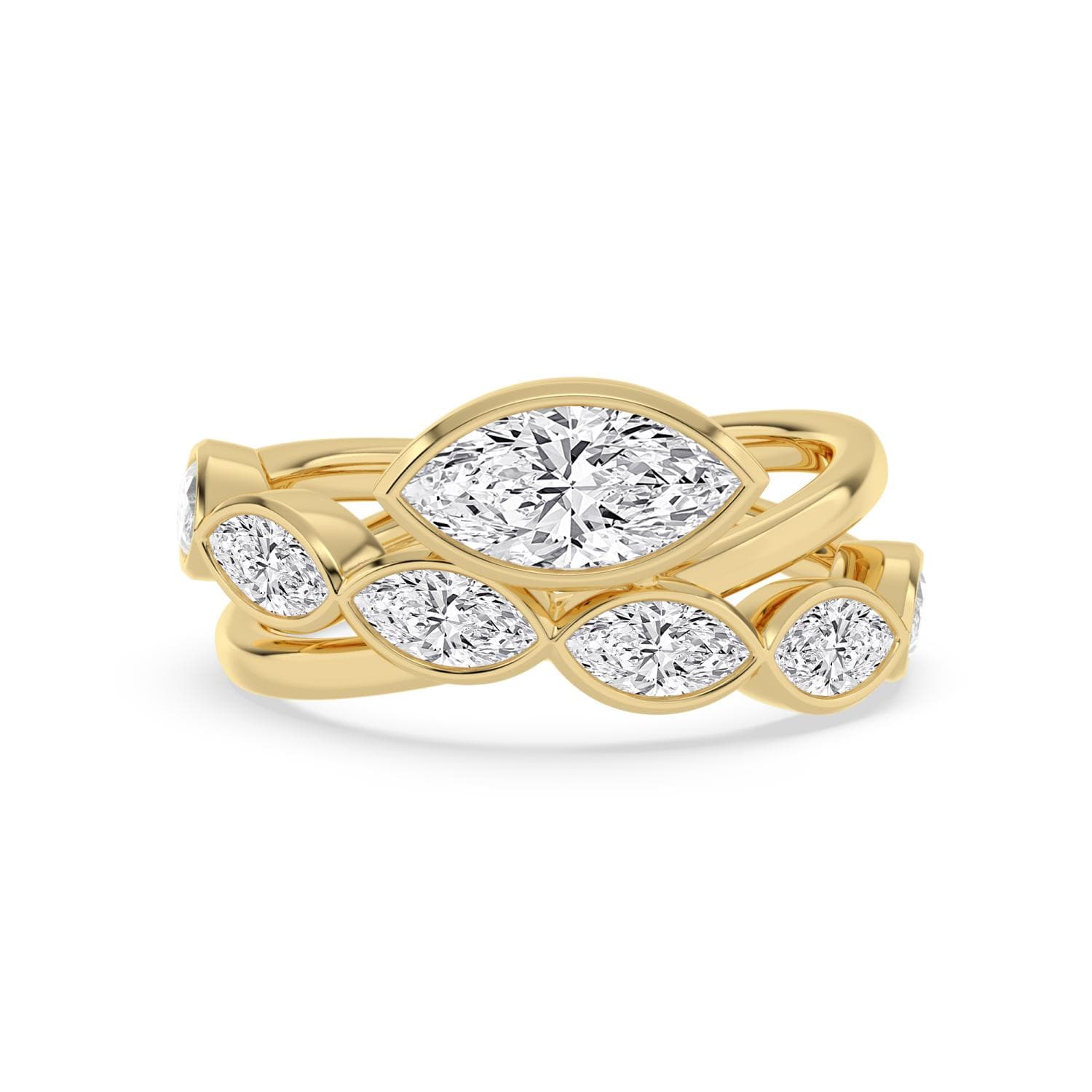 14K Yellow Gold Lab Grown Diamond RING 2.28 ctw SJR62421MQ-1.00CT