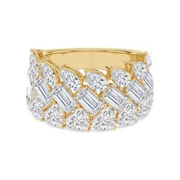 14K Yellow Gold Lab Grown Diamond RING 6.43 ctw SJR62446-6.20CT