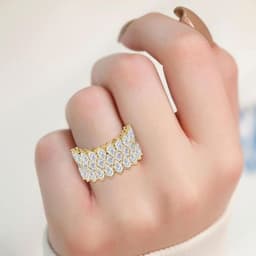 14K Yellow Gold Lab Grown Diamond RING 4.11 ctw SJR62447-4.00CT