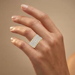 14K Yellow Gold Lab Grown Diamond RING 4.11 ctw SJR62447-4.00CT