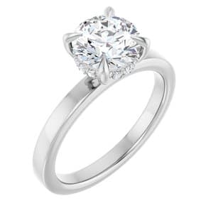 Josephine — Round 14K White Gold, 1.5 ct, view 1