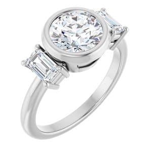 Willa — Round 14K White Gold, 1.5 ct, view 1