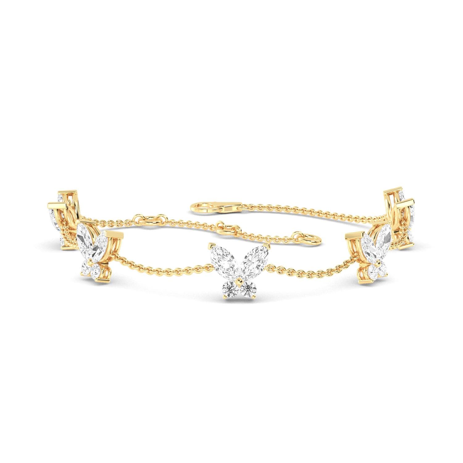 14K Yellow Gold Lab Grown Diamond BRACELET 1.41 ctw SJBR20083-1.25CT