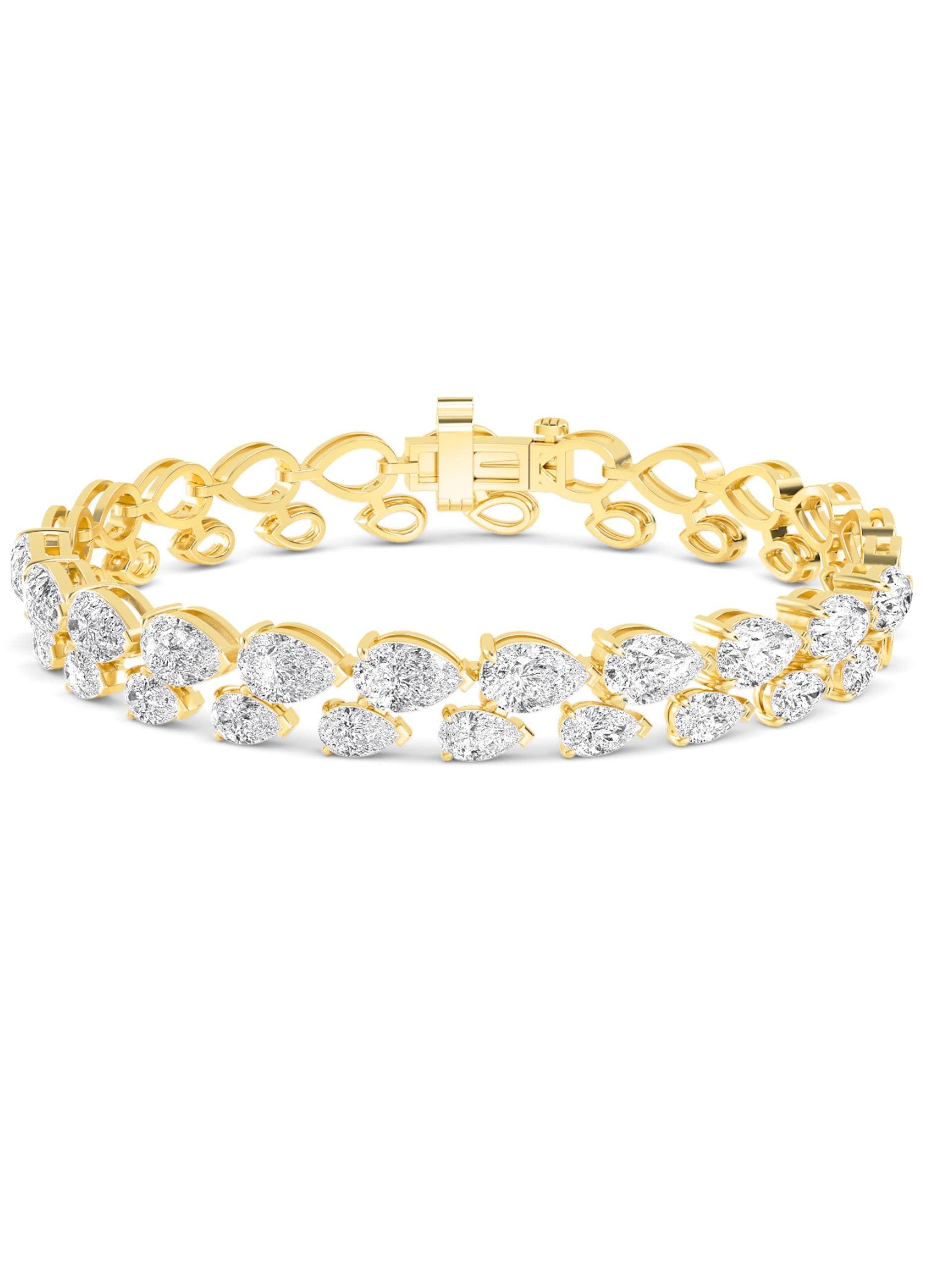 14K Yellow Gold Lab Grown Diamond Bracelet 7.99 ctw SJBR20158A