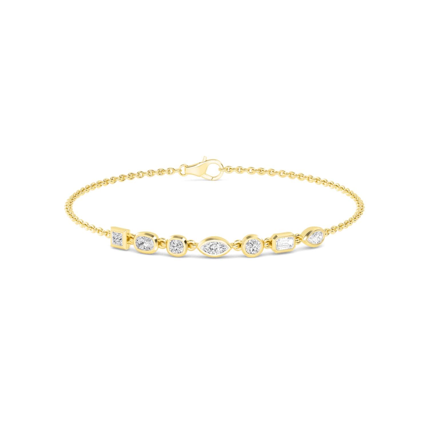 14K Yellow Gold Lab Grown Diamond BRACELET 0.77 ctw SJBR20353MS-0.75CT