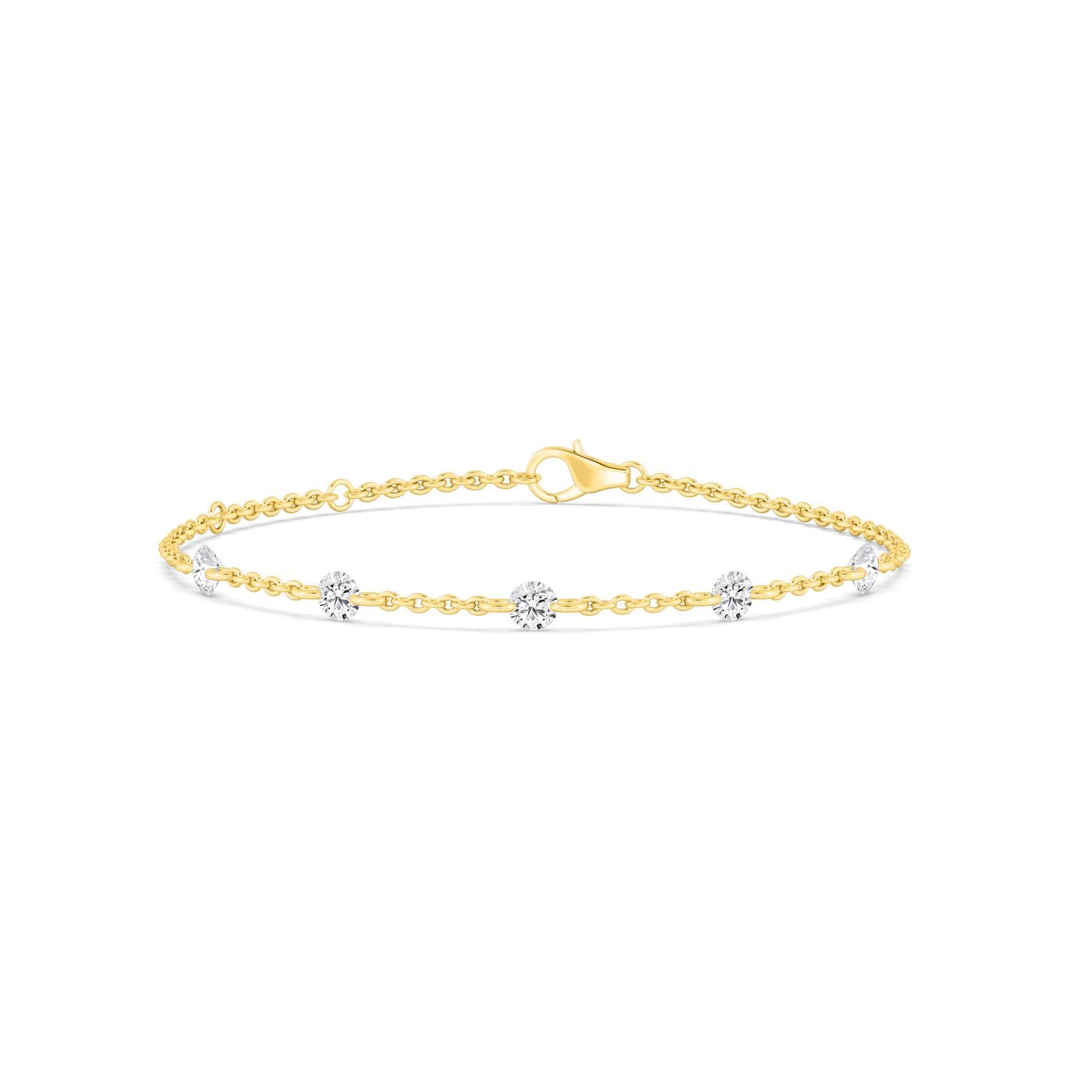 14K Yellow Gold Lab Grown Diamond BRACELET 1.12 ctw SJBR20357-1.00CT