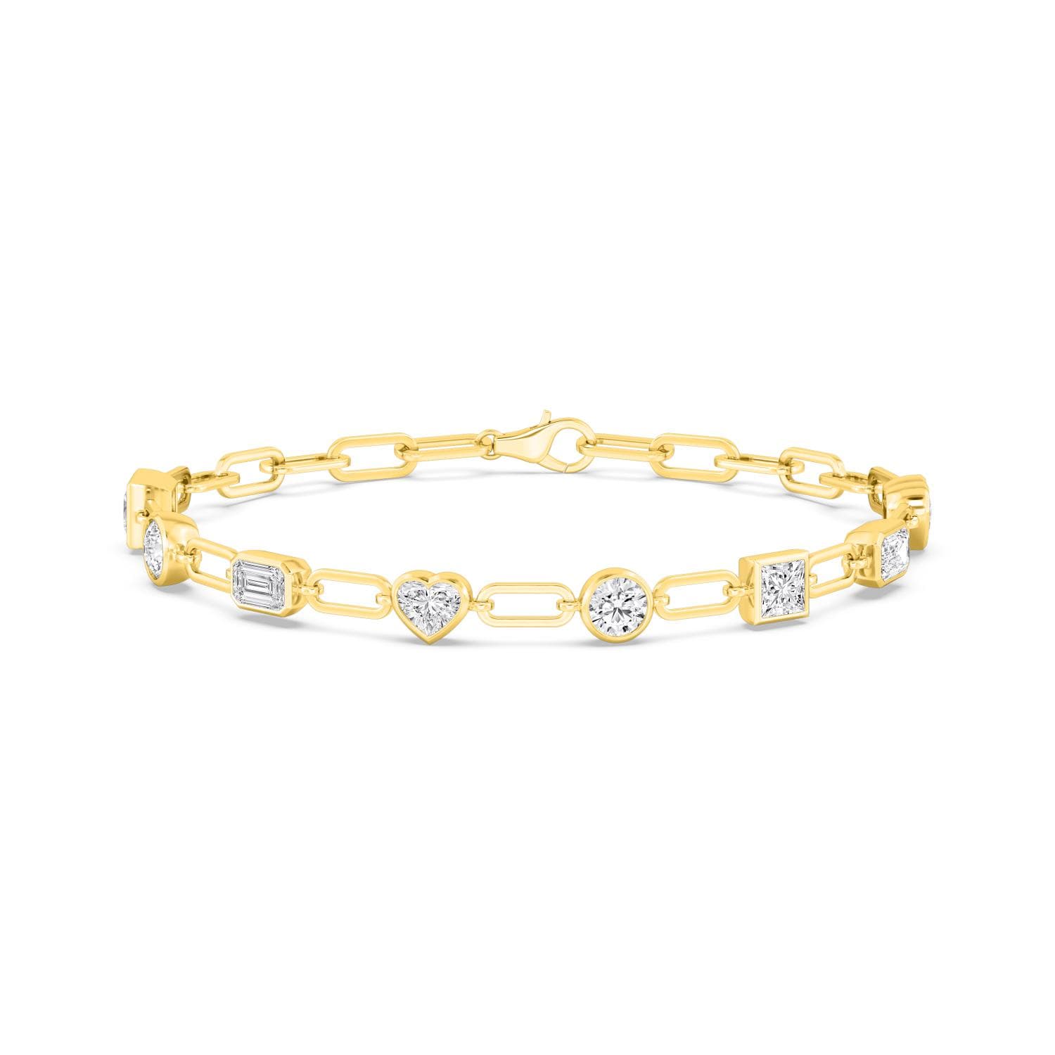 14K Yellow Gold Lab Grown Diamond BRACELET 3.49 ctw SJBR20372-3.50CT-7IN