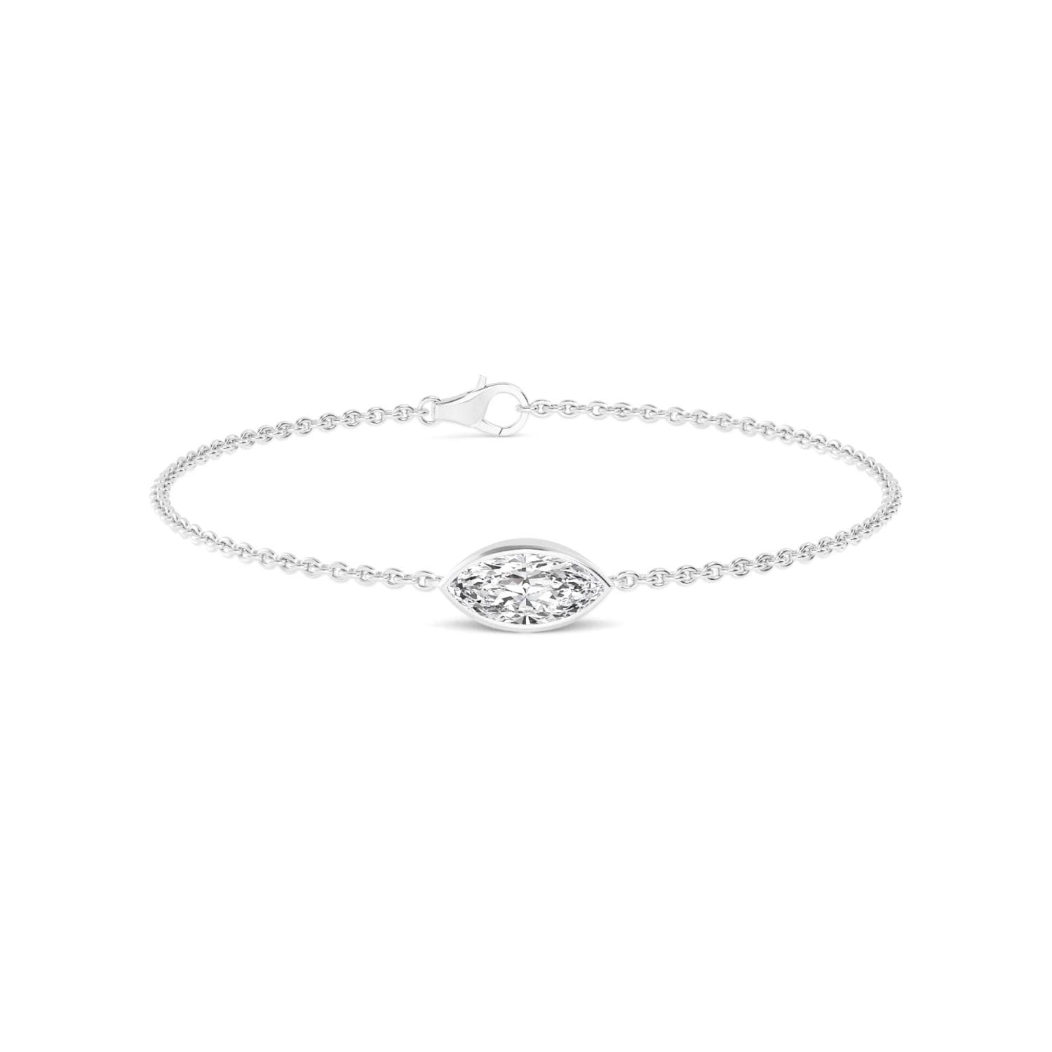 14K White Gold Lab Grown Diamond BRACELET 1.00 ctw SJBR20399MQ-1.00CT