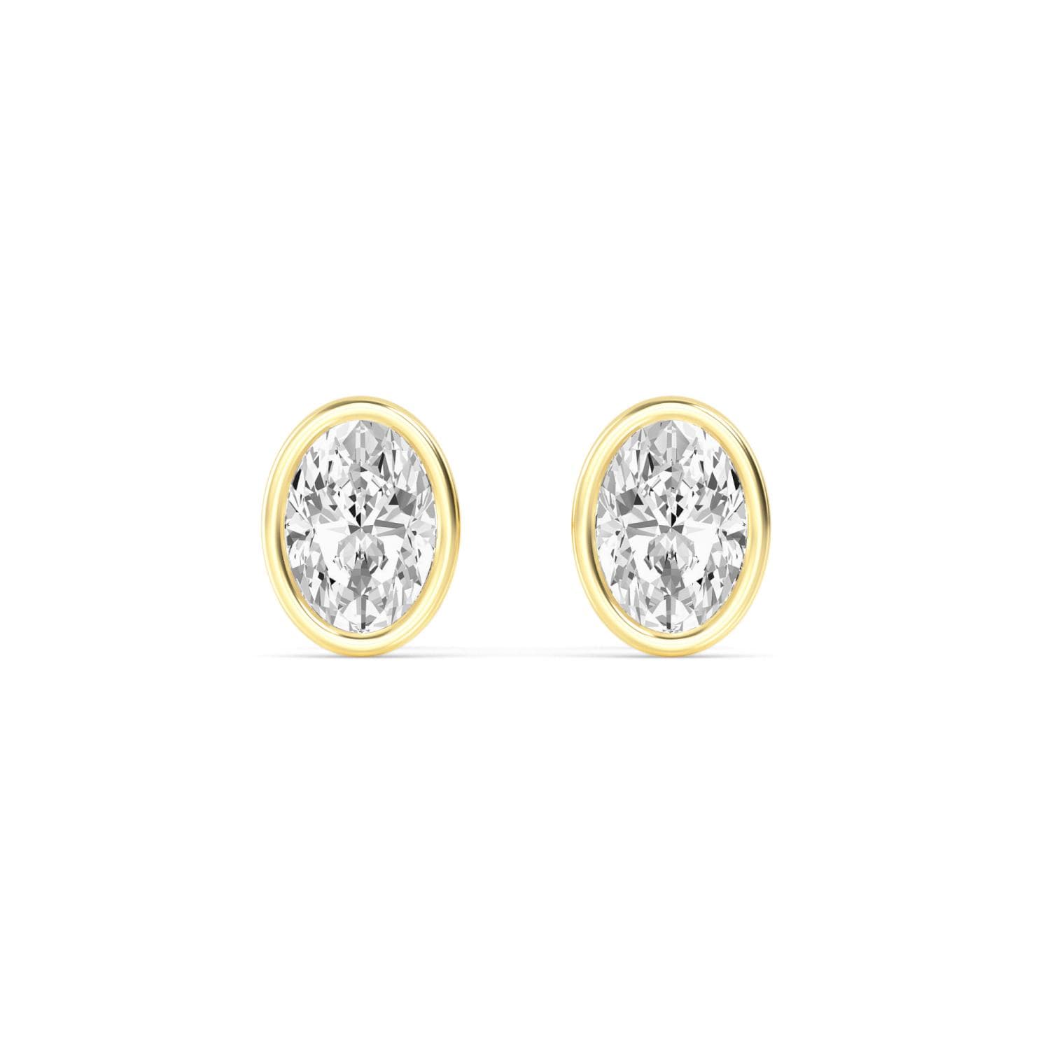 14K Yellow Gold Lab Grown Diamond EARRINGS 3.00 CTw SJE32903OV-3.00ct