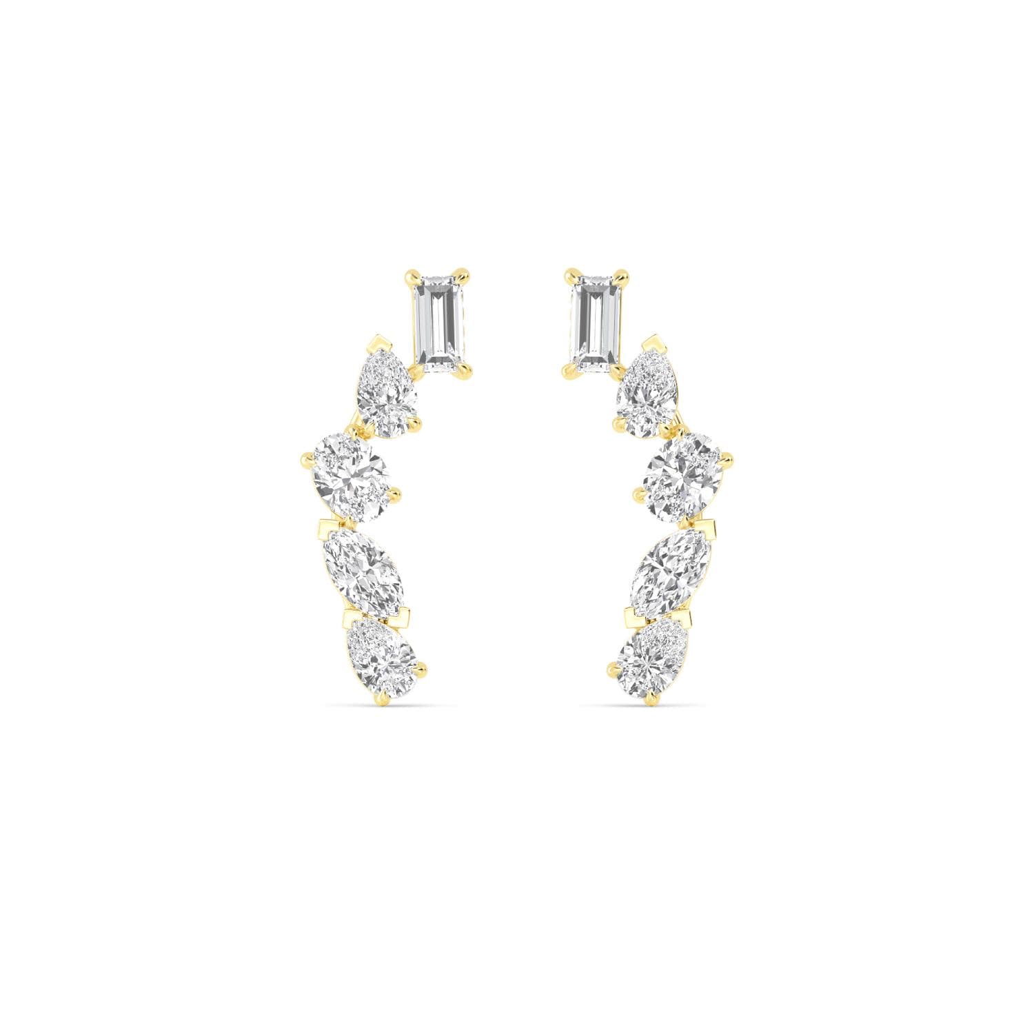 14K Yellow Gold Lab Grown Diamond EARRINGS 1.14 ctw SJE33274MS-1.10CT