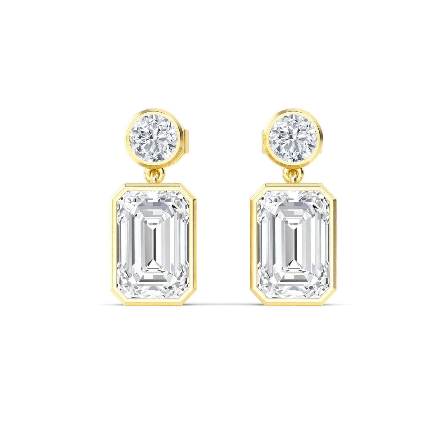 14K Yellow Gold Lab Grown Diamond EARRINGS 11.32 ctw SJE33286-11.20CT