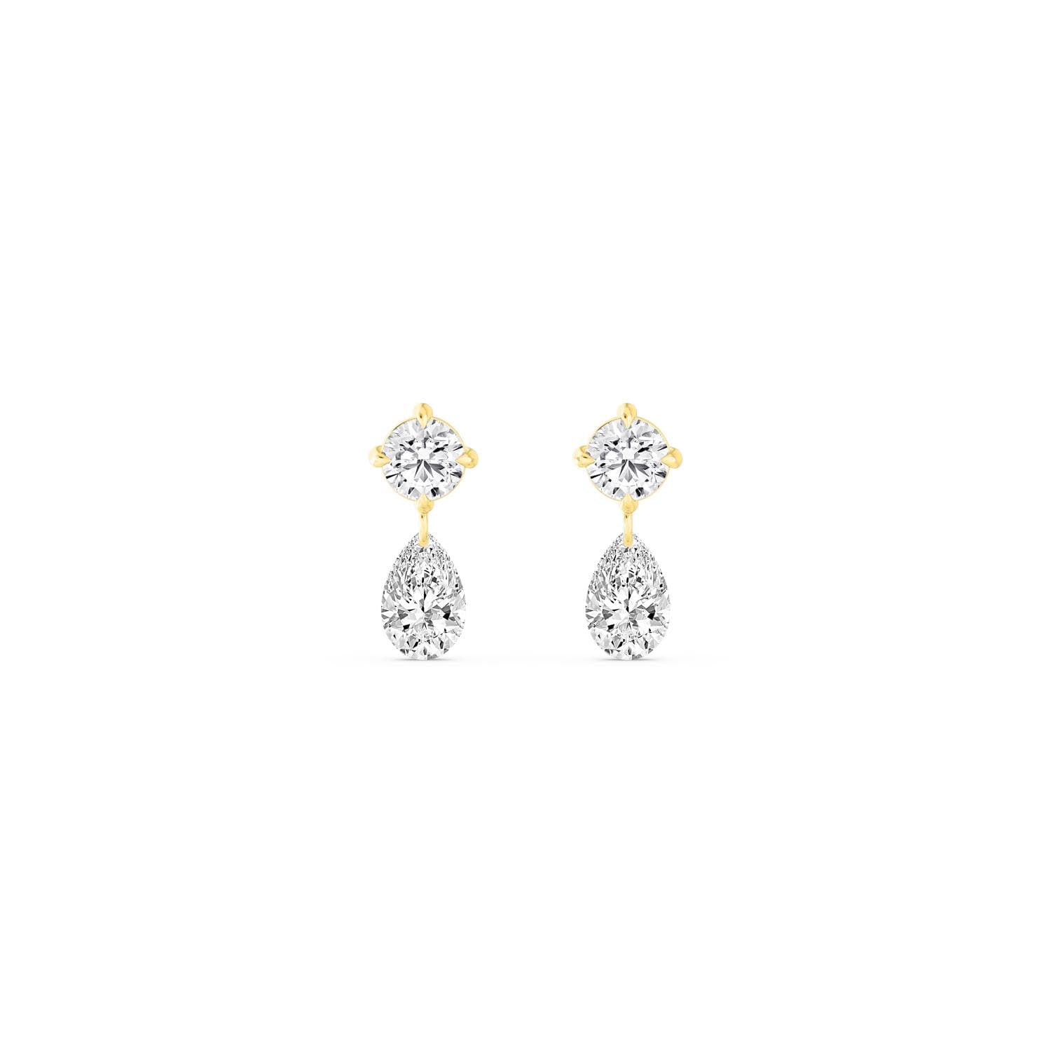 14K Yellow Gold Lab Grown Diamond EARRINGS 1.81 ctw SJE33466-1.83CT
