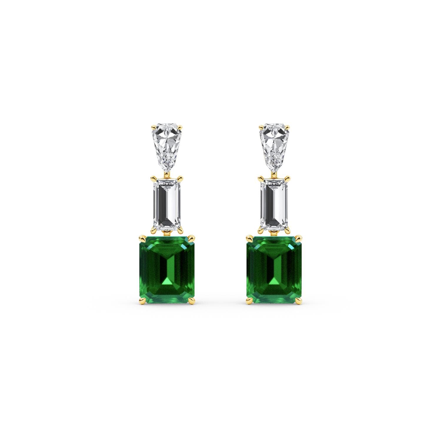 14K Yellow Gold Lab Grown Diamond EARRINGS 12.65 ctw SJE33520-14.25CT