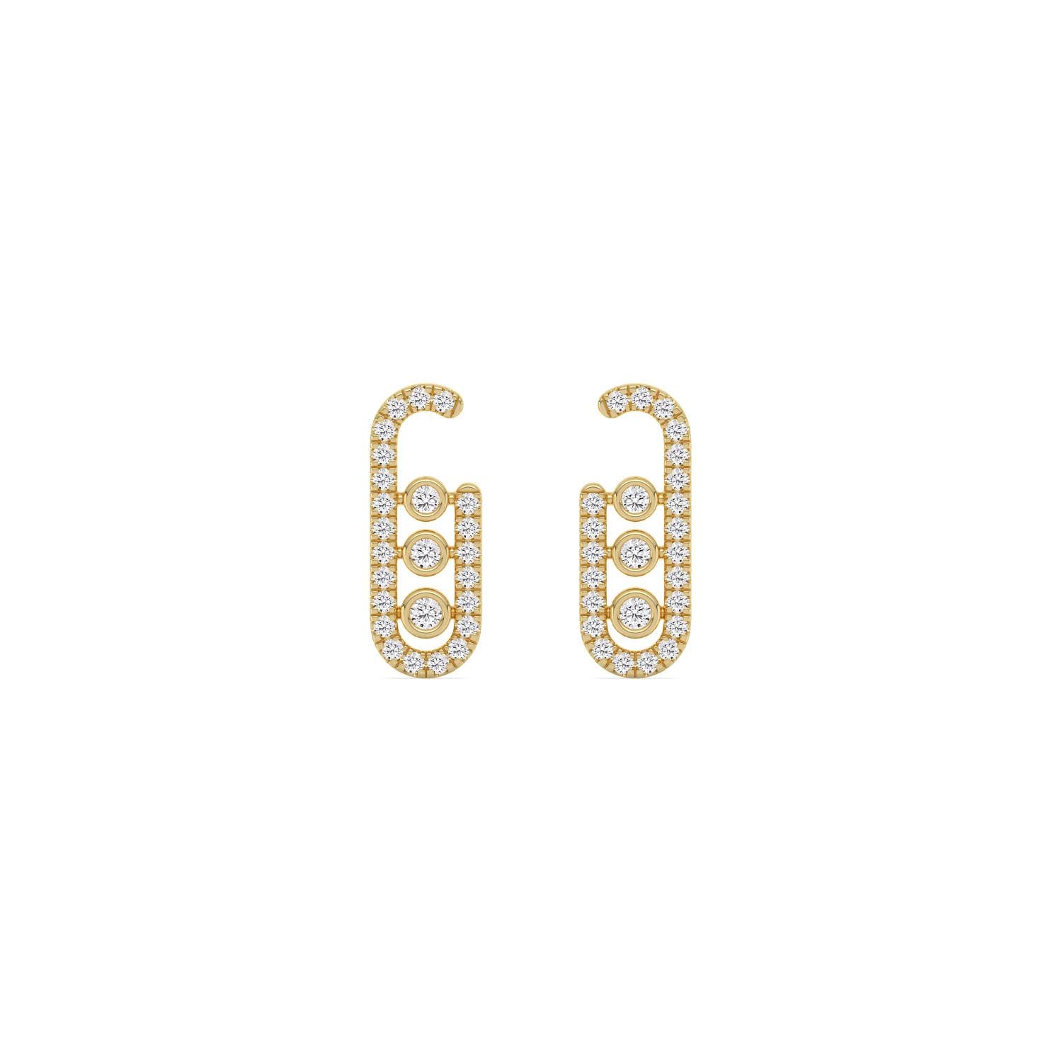 14K Yellow Gold Lab Grown Diamond EARRINGS 0.36 ctw SJE33867-0.38CT