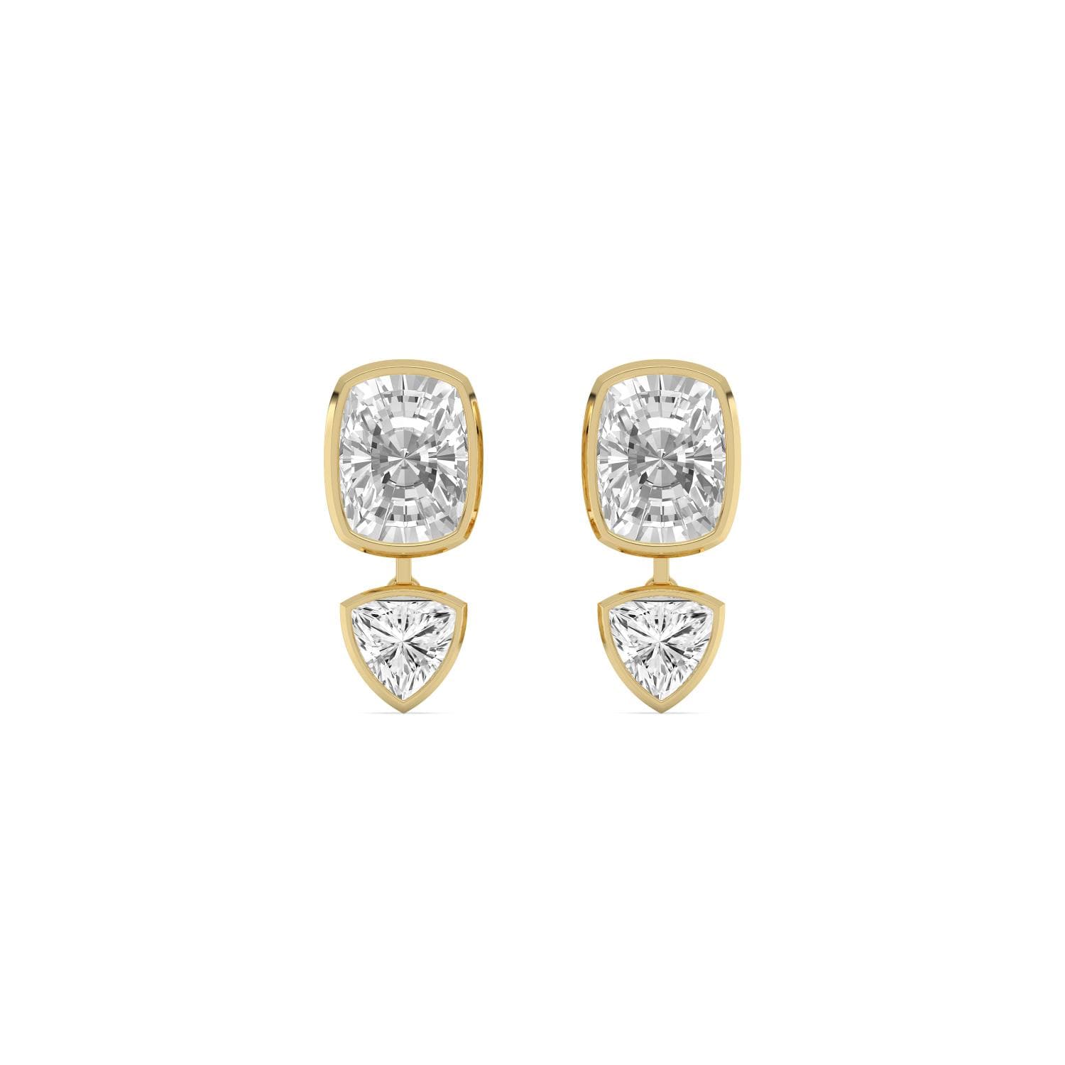 14K Yellow Gold Lab Grown Diamond EARRINGS 5.00 ctw SJE33956CUTRL-5.00CT