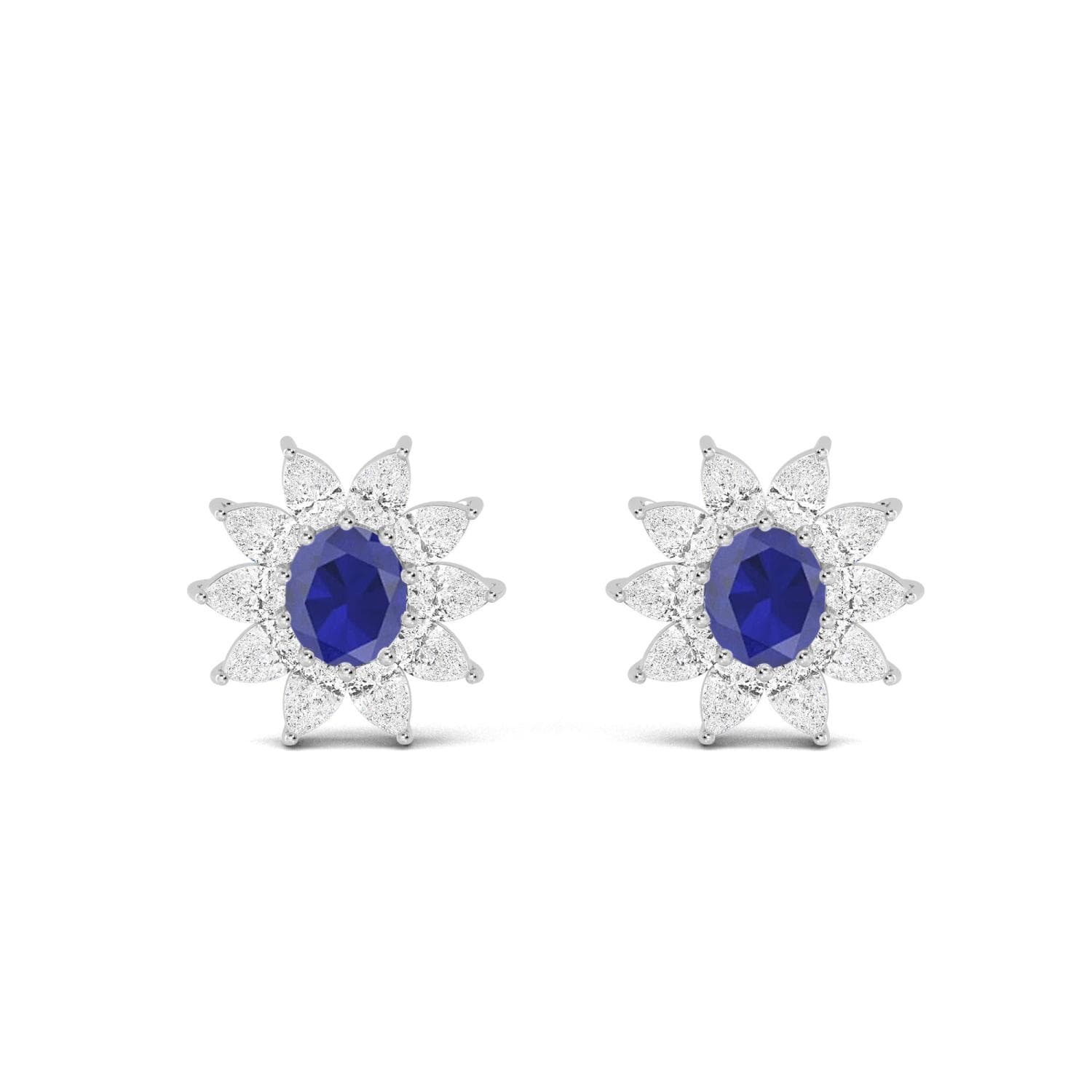 14K White Gold Lab Grown Diamond EARRINGS 2.48 ctw SJE3558-2.00CTCS