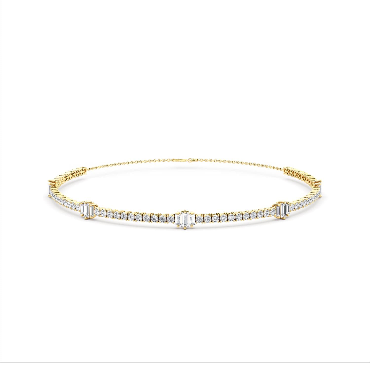 14K Yellow Gold Lab Grown Diamond NECKLACE 10.96 ctw SJN08252-11.00CT-14IN
