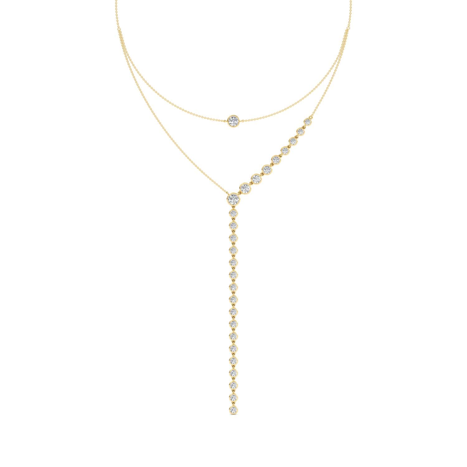 14K Yellow Gold Lab Grown Diamond NECKLACE 6.35 ctw SJN08333-6.33CT-15IN