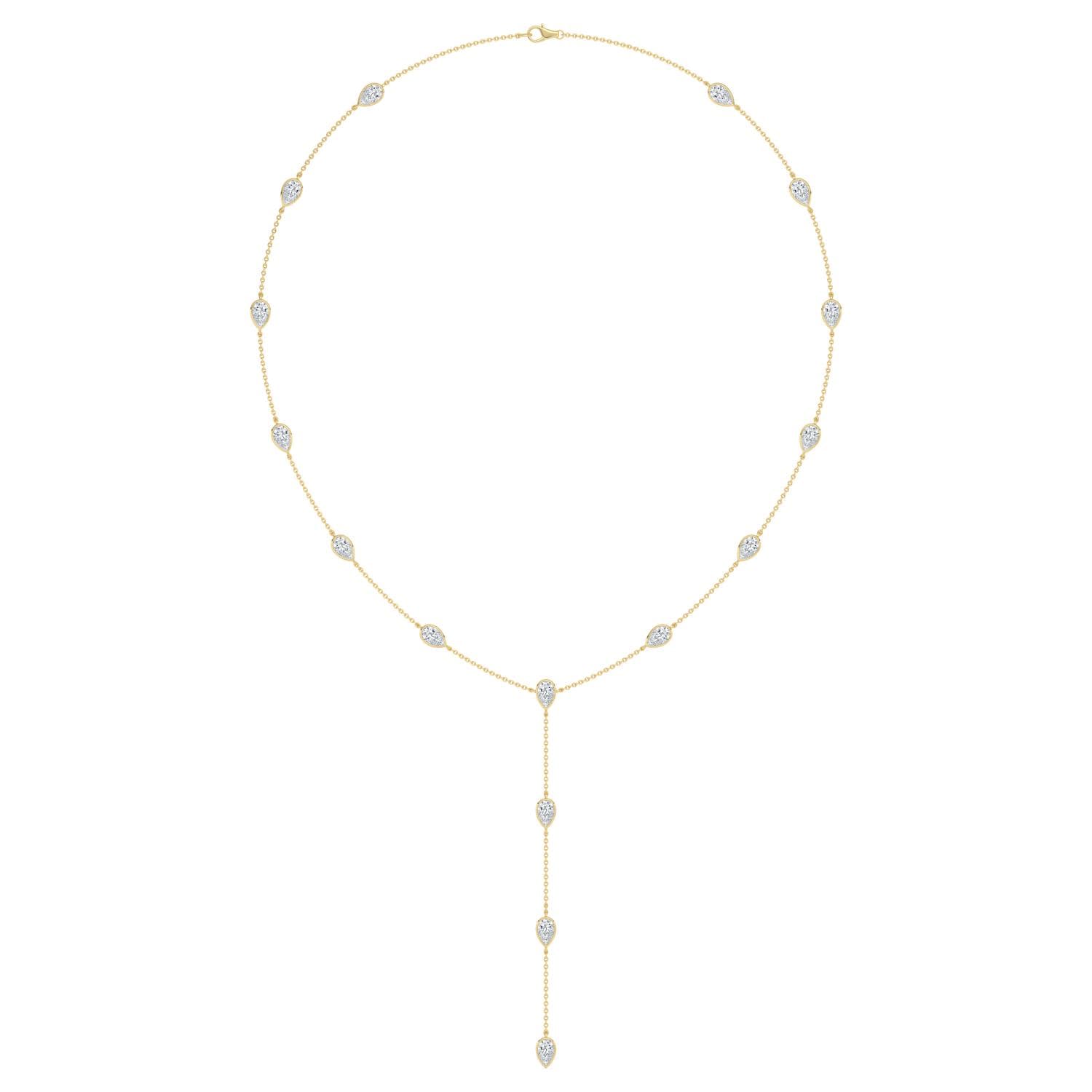 14K Yellow Gold Lab Grown Diamond NECKLACE 4.83 ctw SJN08538PE-4.83CT-16IN