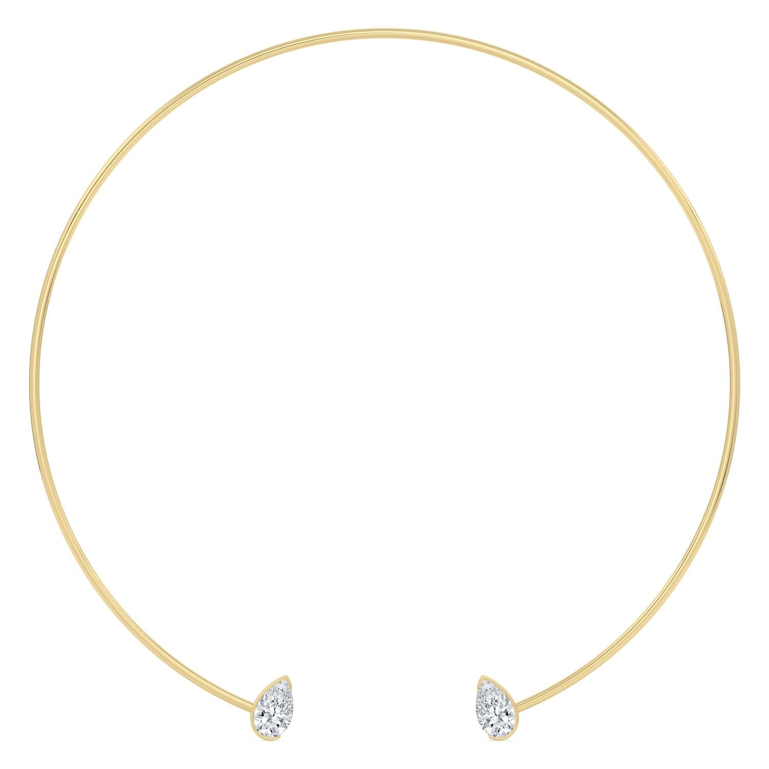 14K Yellow Gold Lab Grown Diamond NECKLACE 4.00 ctw SJN08581PE-4.00CT-16IN