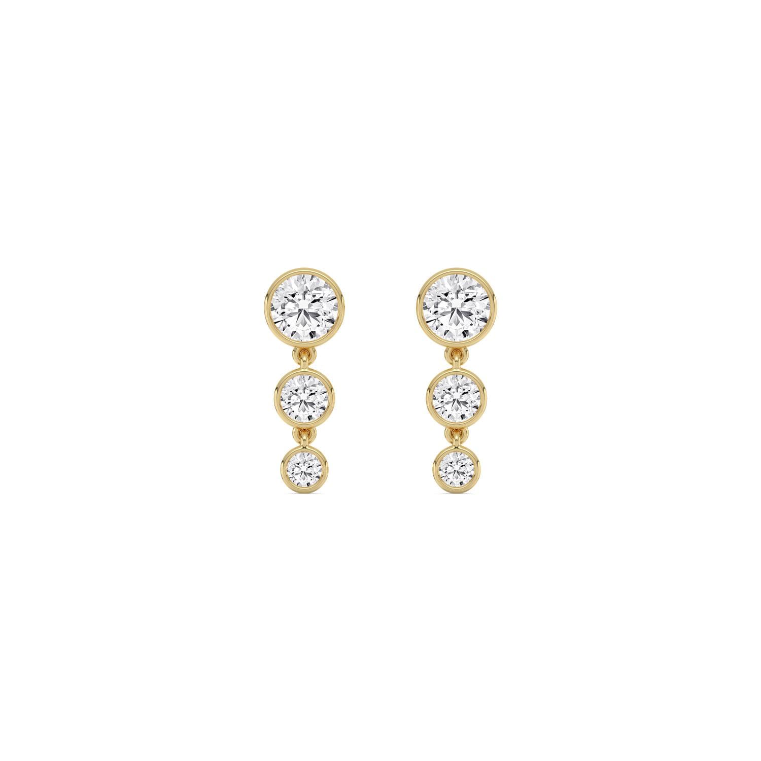 14K Yellow Gold Lab Grown Diamond EARRINGS 1.55 ctw SJNSE13680-1.63CT