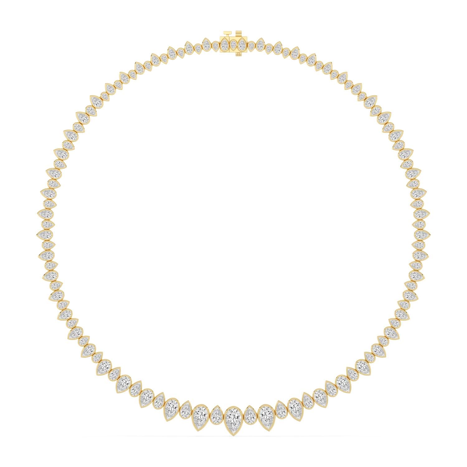 14K Yellow Gold Lab Grown Diamond NECKLACE 19.26 ctw SJNSN13681-19.15CT-16IN