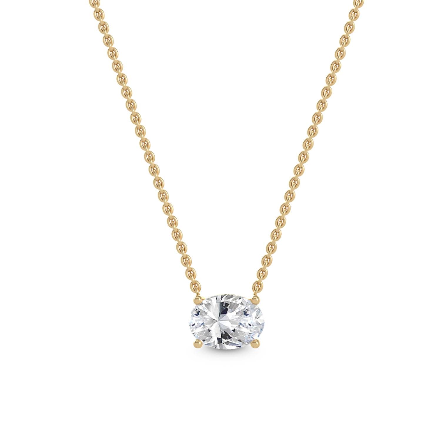 14K Yellow Gold Lab Grown Diamond PENDANT 0.70 ctw SJP31603OV-0.75CT