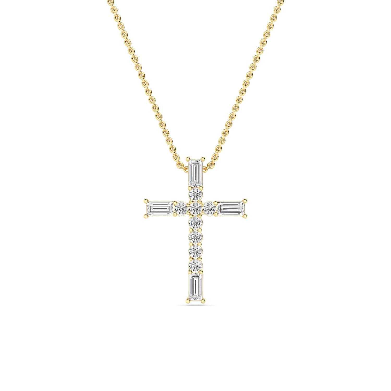 14K Yellow Gold Lab Grown Diamond PENDANT 0.72 ctw SJP32485-0.75CT