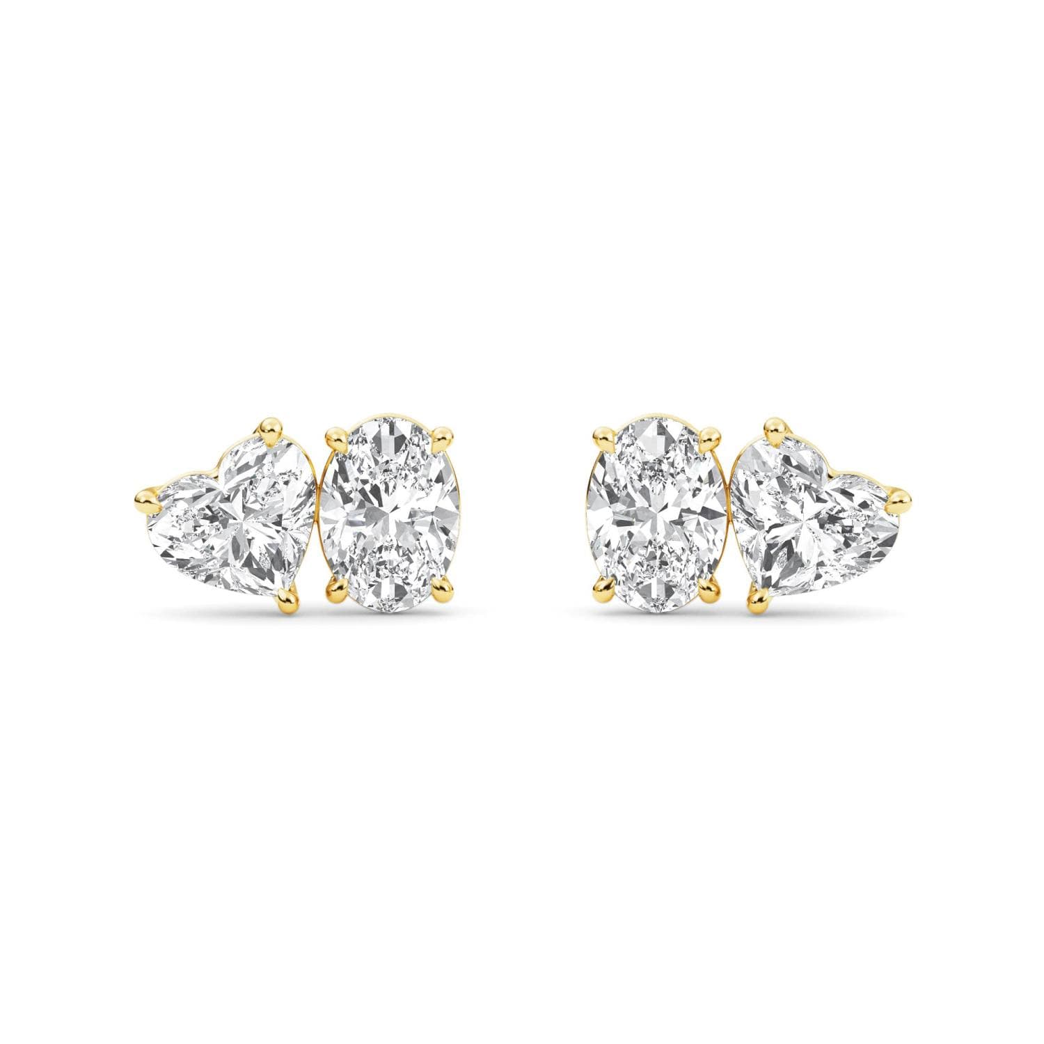 14K Yellow Gold Lab Grown Diamond EARRINGS 2.77 ctw SJPSE210107OVHT-3.00CT