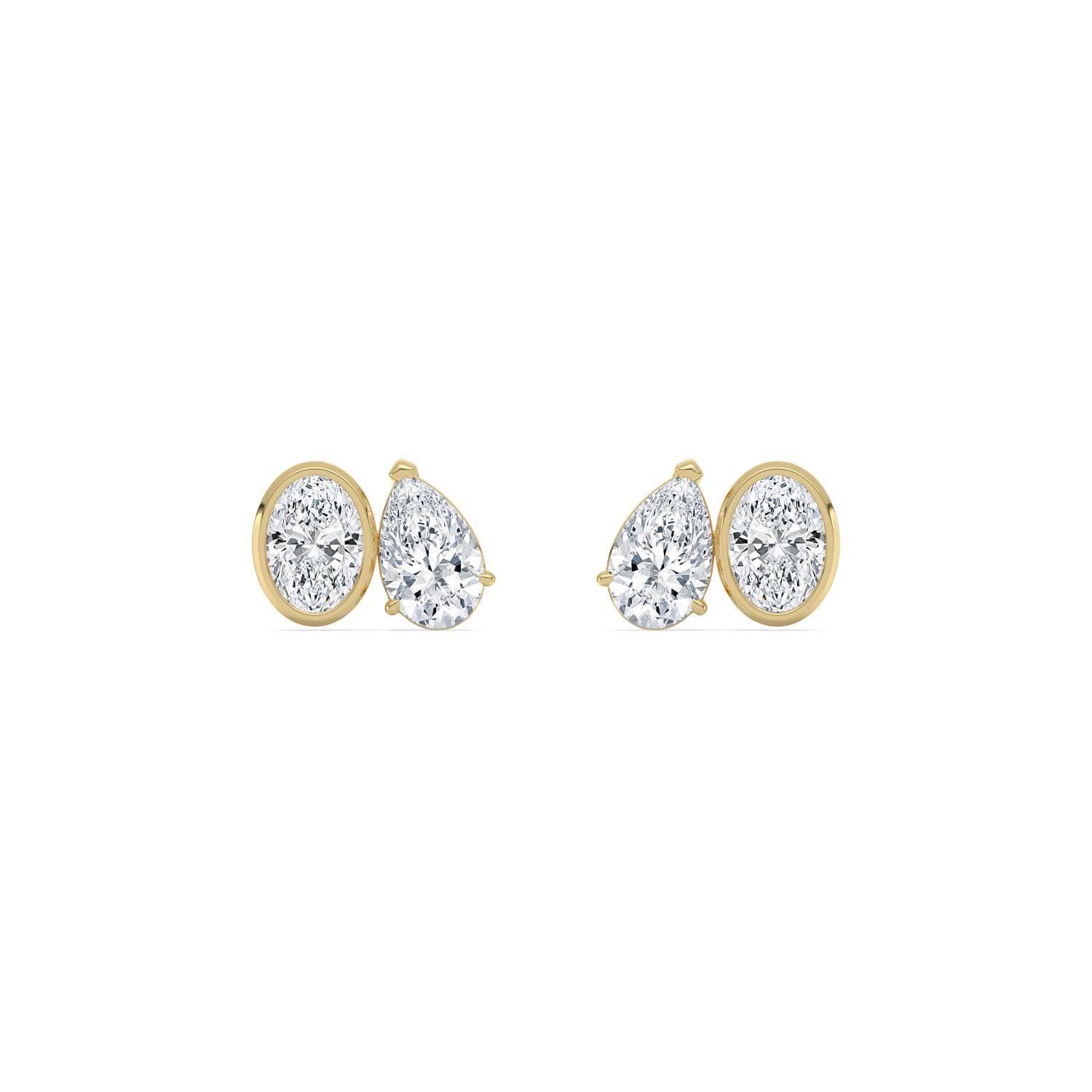 14K Yellow Gold Lab Grown Diamond EARRINGS 2.91 ctw SJPSE210109OVPE-3.00CT