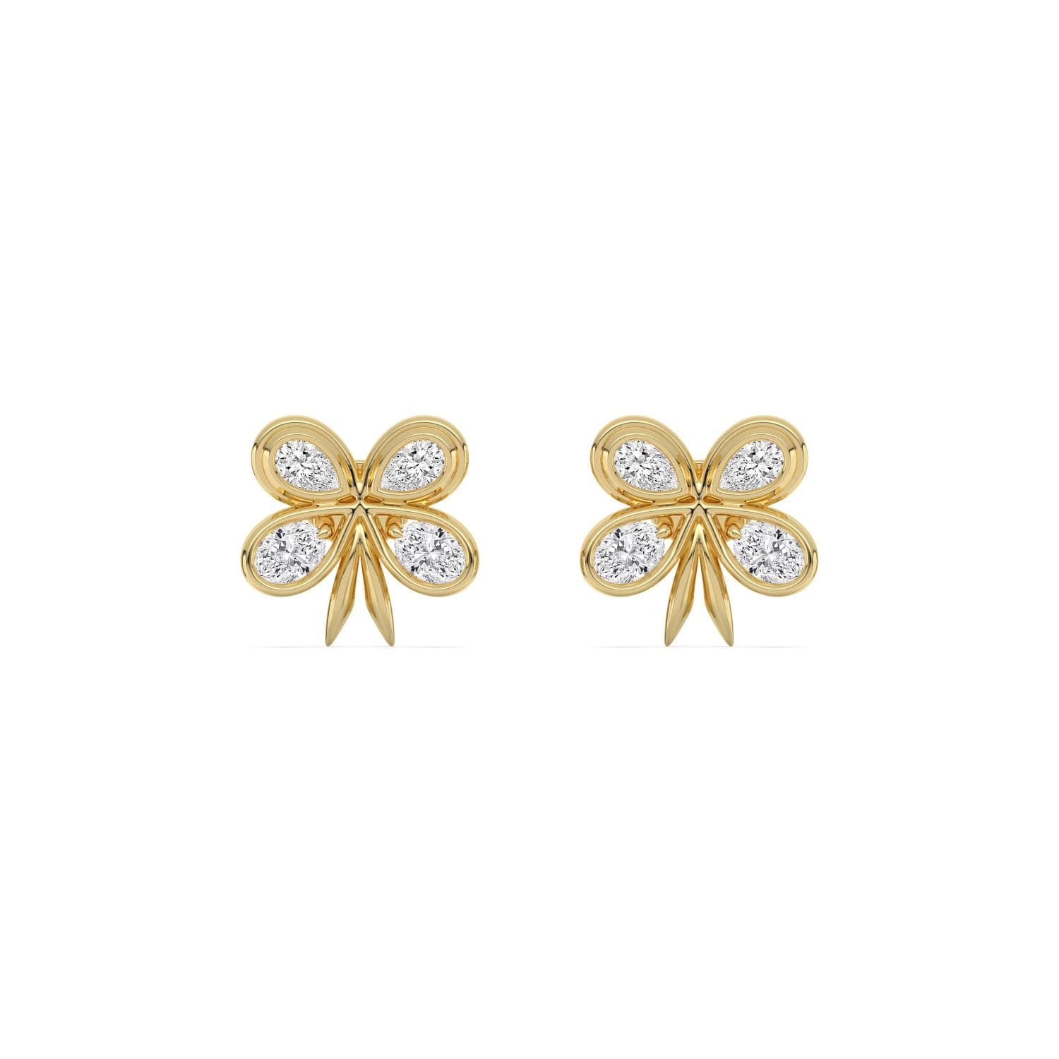 14K Yellow Gold Lab Grown Diamond EARRINGS 1.02 ctw SJPSE210147-1.00CT