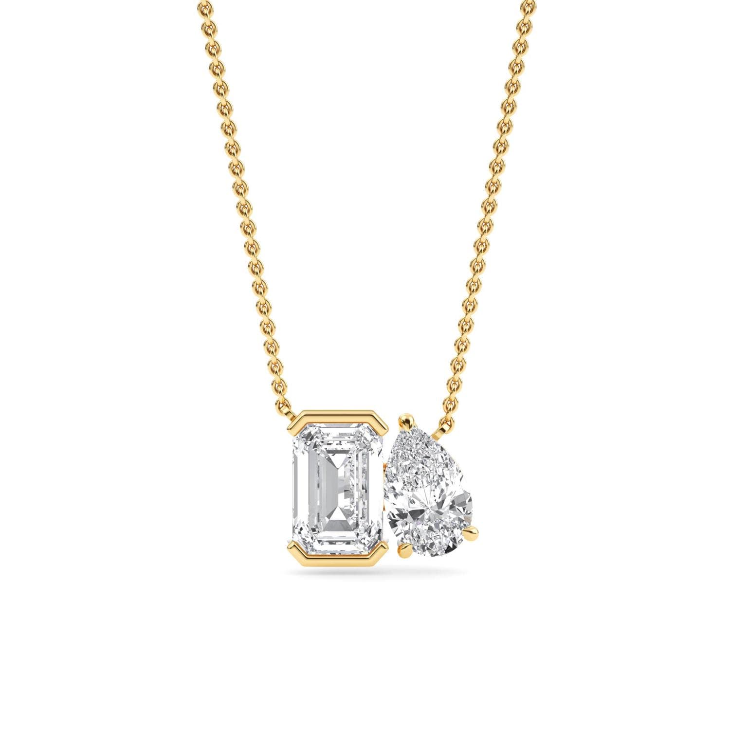 14K Yellow Gold Lab Grown Diamond PENDENT SET 3.04 ctw SJPSP210114EMPE-3.00CT