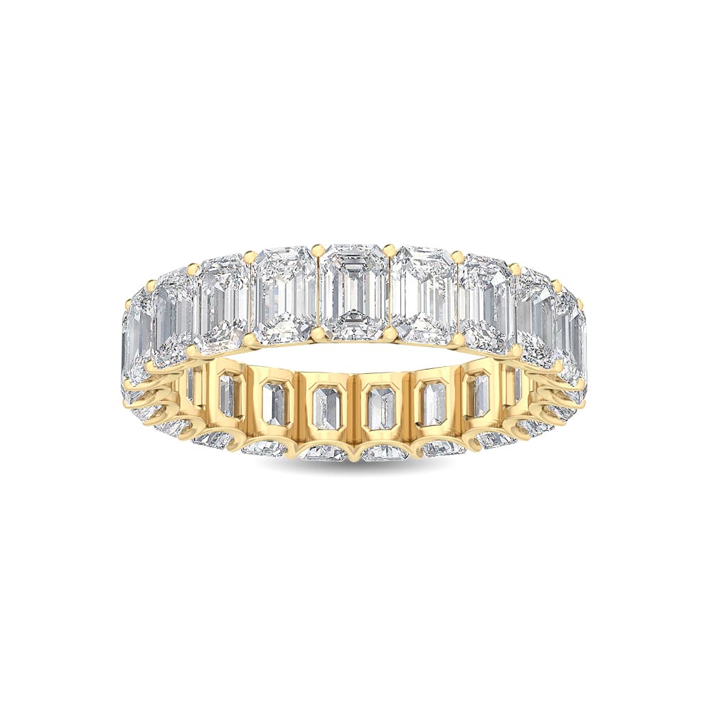 14K Yellow Gold 5 ct. tw. Emerald Cut Lab Grown Diamond Eternity Band SJR56076C