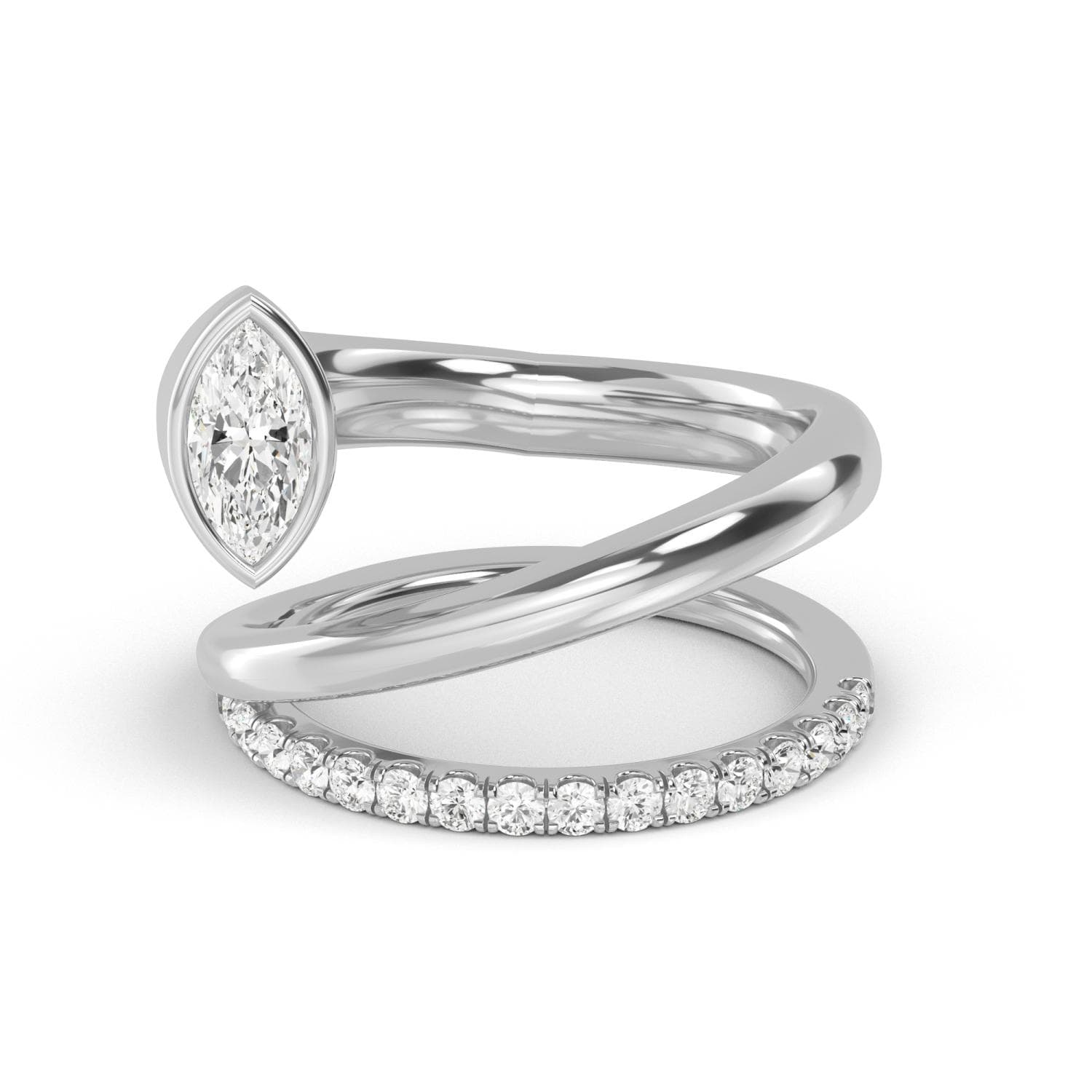 14K White Gold Lab Grown Diamond RING 0.75 ctw SJR57444