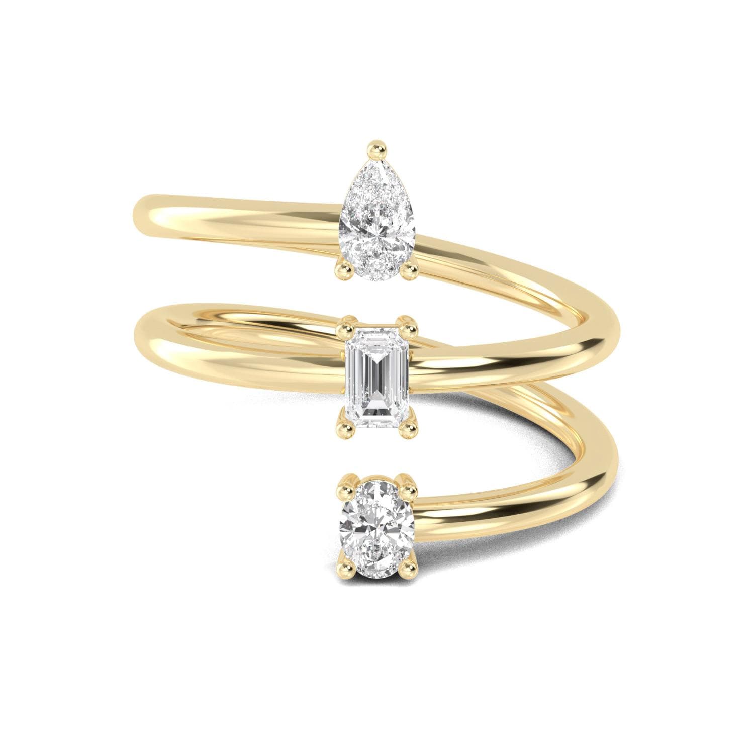 14K Yellow Gold Lab Grown Diamond RING 0.50 ctw SJR57504-0.50CT