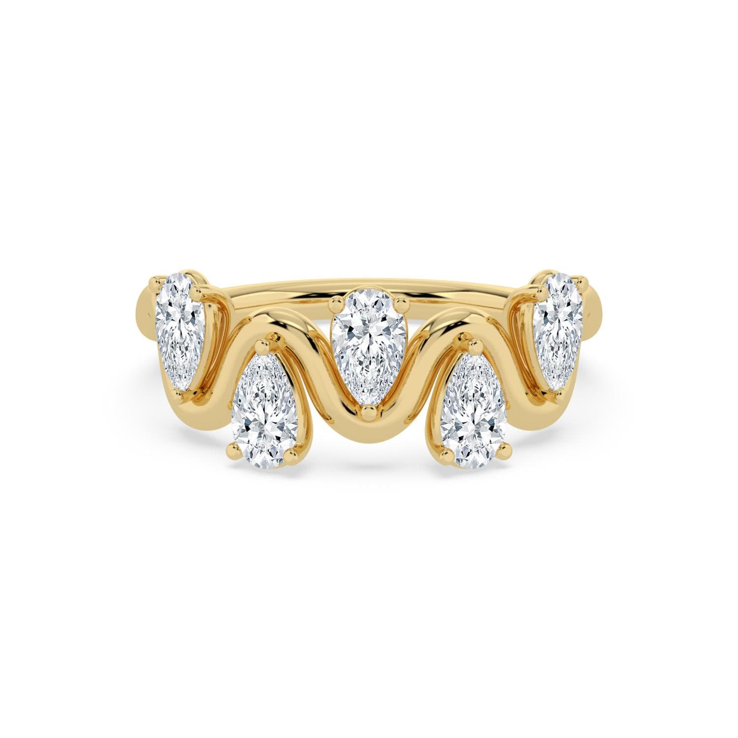 14K Yellow Gold Lab Grown Diamond RING 1.17 ctw SJR62294PE-1.10CT