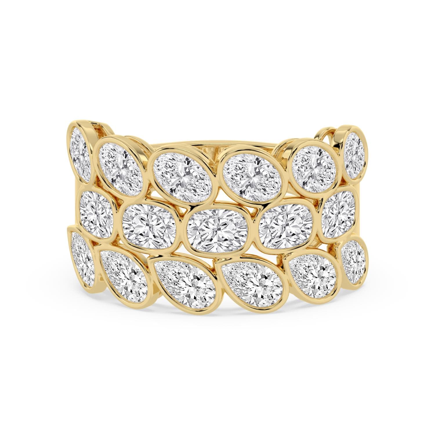 14K Yellow Gold Lab Grown Diamond RING 4.62 ctw SJR62449-4.38CT